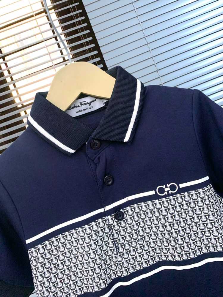 Salvatore Ferragamo Blue Kids Premium Quality T-shirt-3