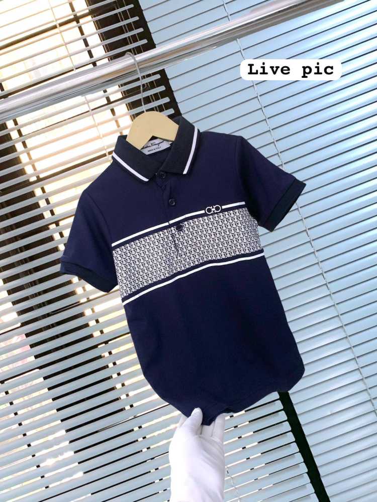 Salvatore Ferragamo Blue Kids Premium Quality T-shirt-2