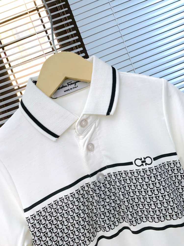 Salvatore Ferragamo White Kids Premium Quality T-shirt-3