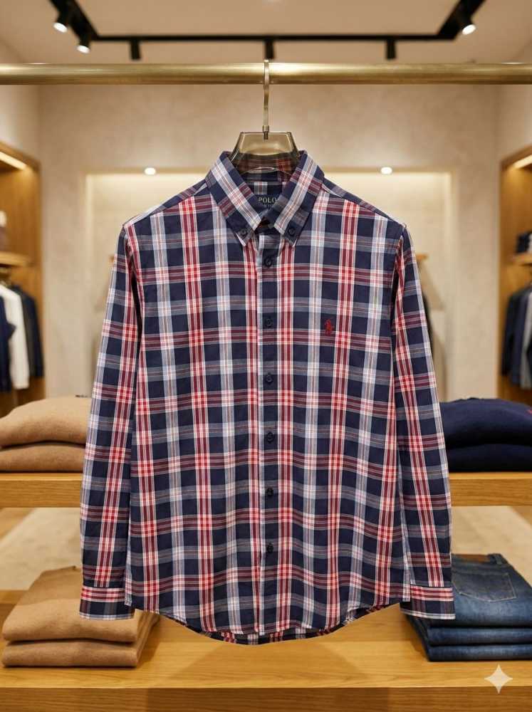 Ralph Lauren Blue Premium Quality Cotton Shirt-thumb-1