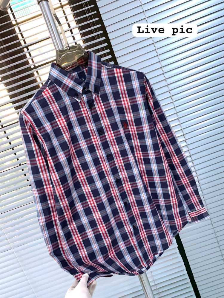 Ralph Lauren Blue Premium Quality Cotton Shirt-thumb-3