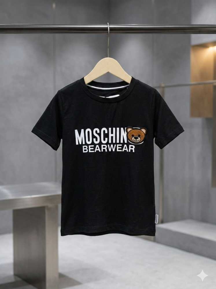 Moschino Black Premium Quality Kids T-shirt-1