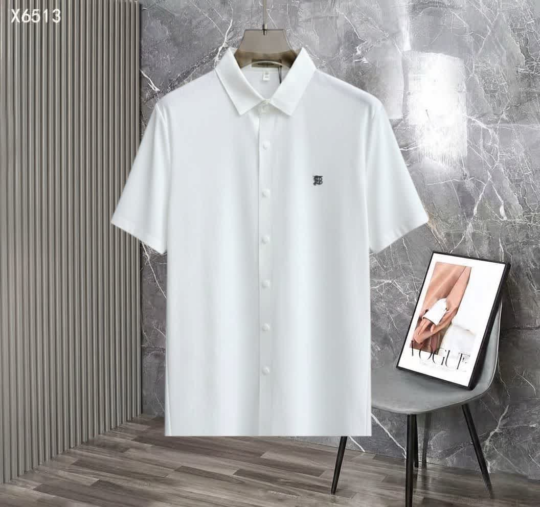 Burberry White Premium Quality Short Sleeve Shirt