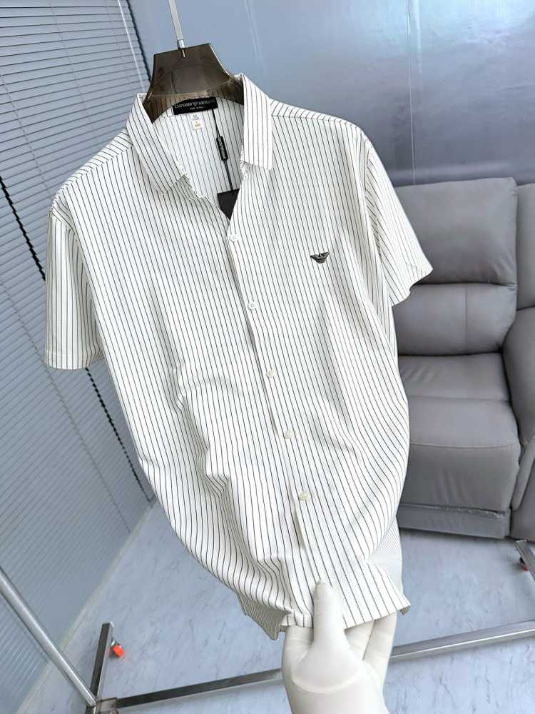 Emporio Armani White Premium Quality Short Sleeve Shirt-1