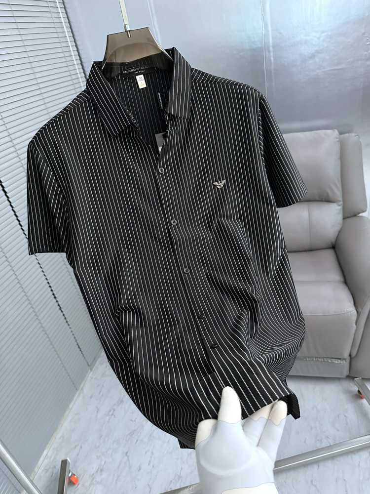 Emporio Armani Black Premium Quality Short Sleeve Shirt-1