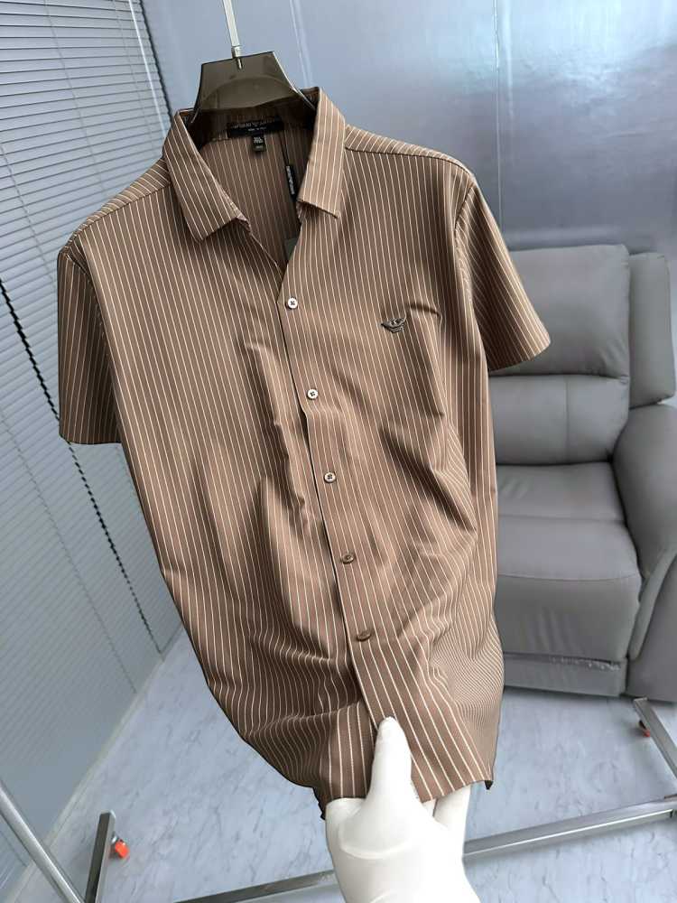 Emporio Armani Brown Premium Quality Short Sleeve Shirt-1