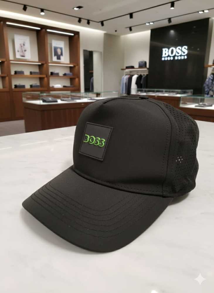 Boss Embroidered Black Premium Cap-thumb-0