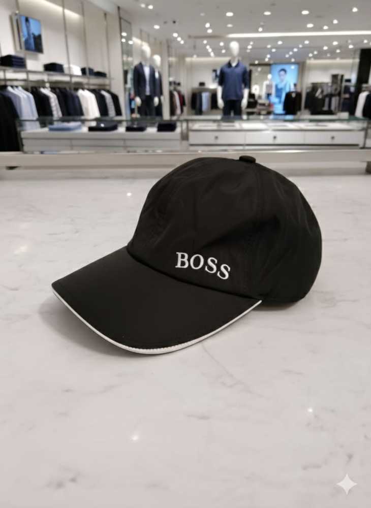 Boss Embroidered Black Premium Cap