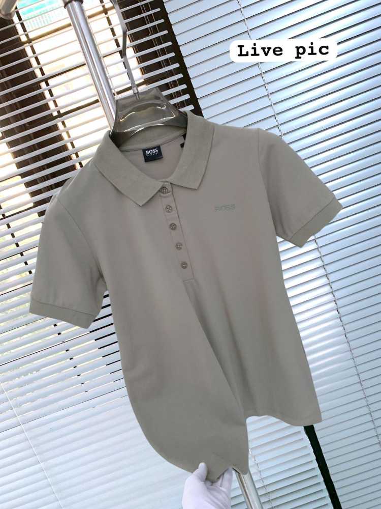 BOSS Grey Premium Quality Women T-shirt-thumb-2