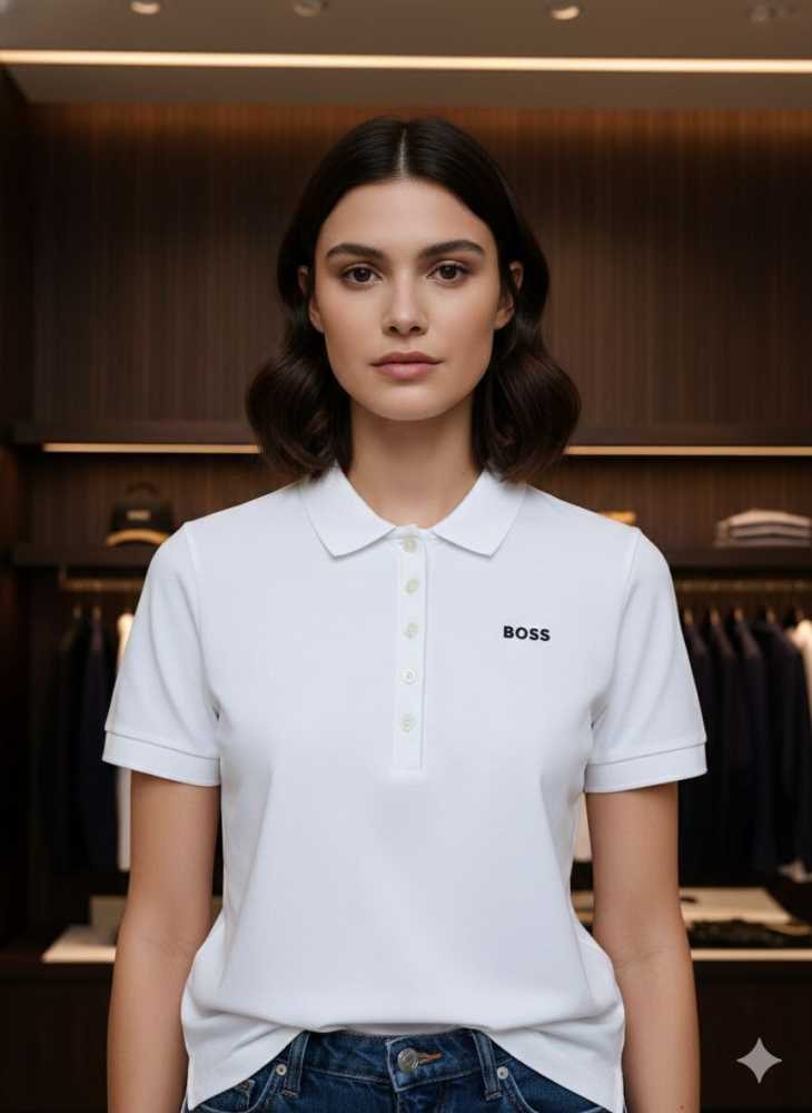 BOSS White Premium Quality Women T-shirt