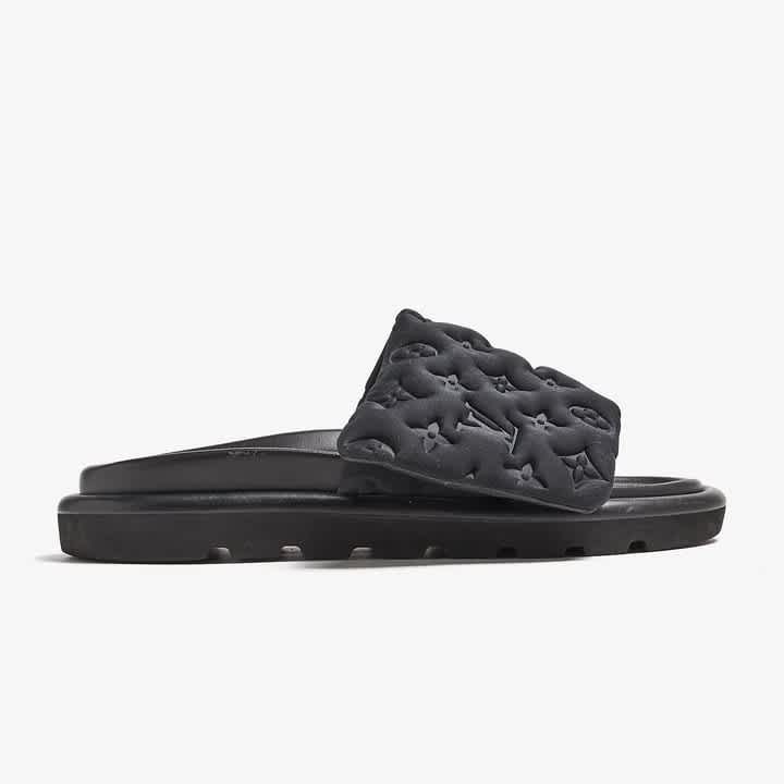 Louis Vuitton Pool Pillow Mule Black Flat-1