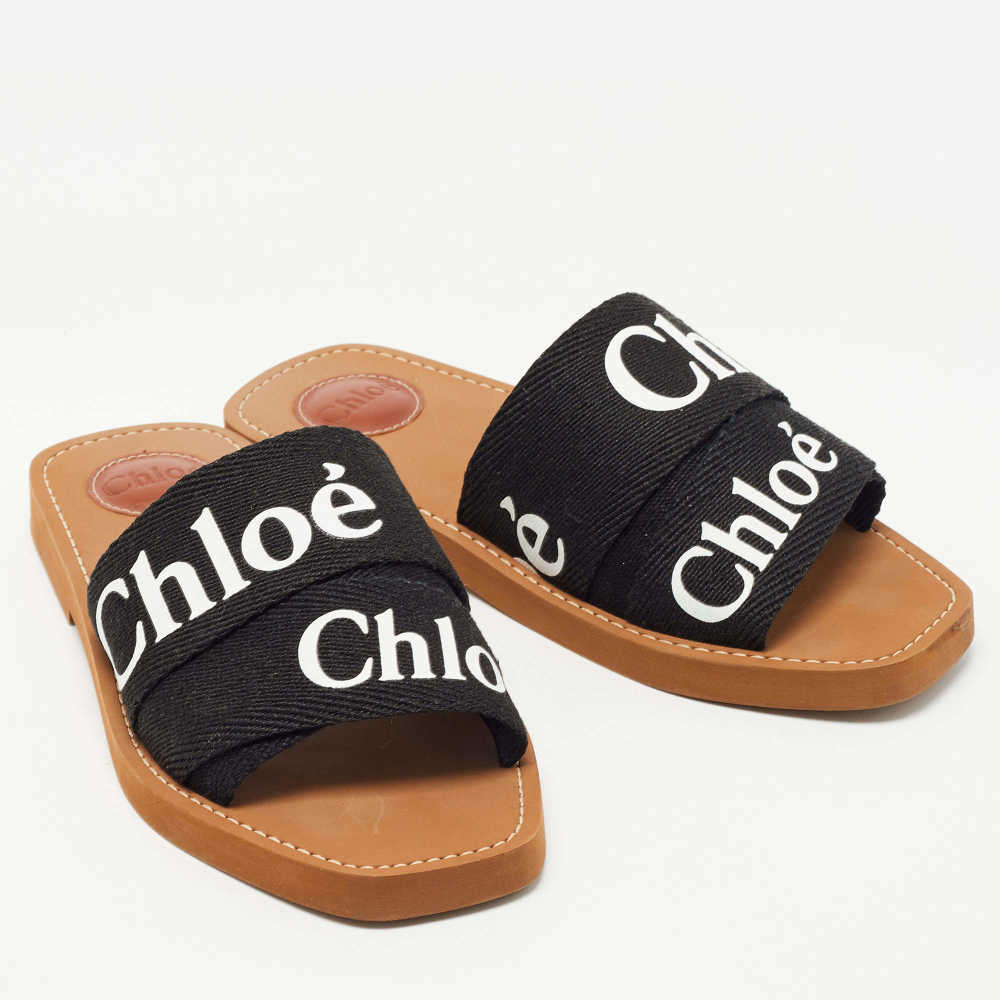 Chloe Black Premium Quality Women's Flat Sandals-thumb-1