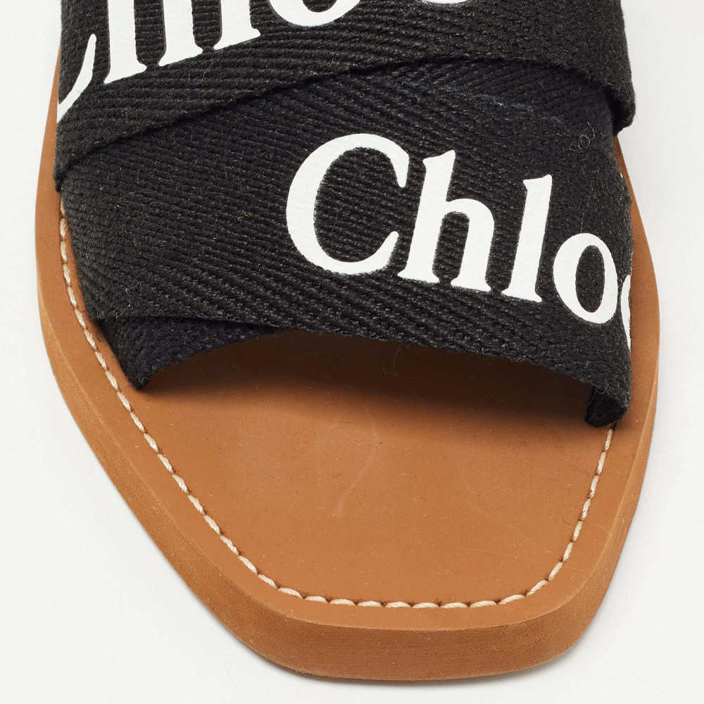 Chloe Black Premium Quality Women's Flat Sandals-thumb-4