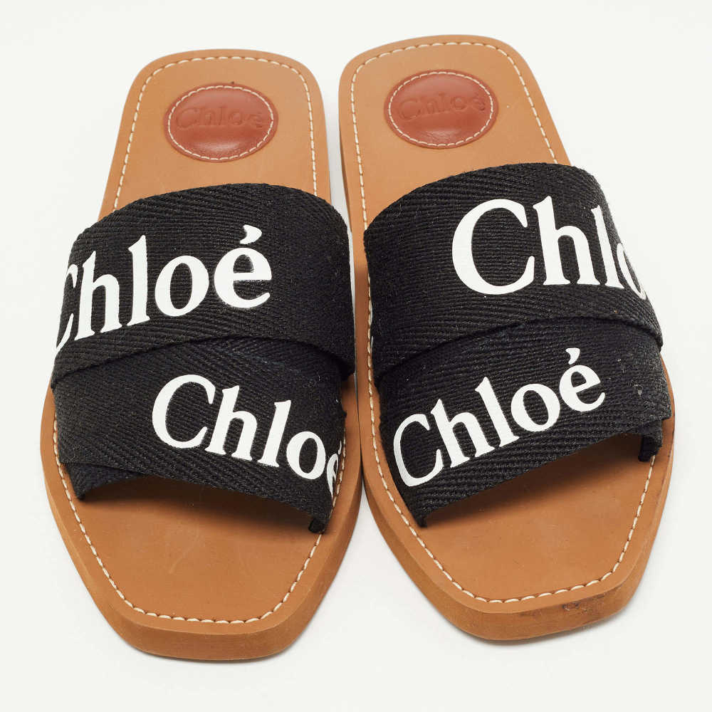 Chloe Black Premium Quality Women's Flat Sandals-thumb-5
