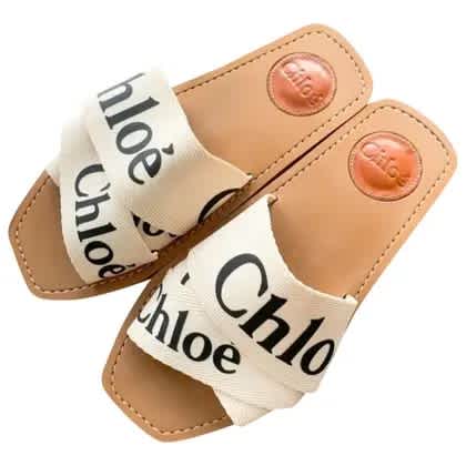 Chloe White Premium Quality Women's Flat Sandals-thumb-0