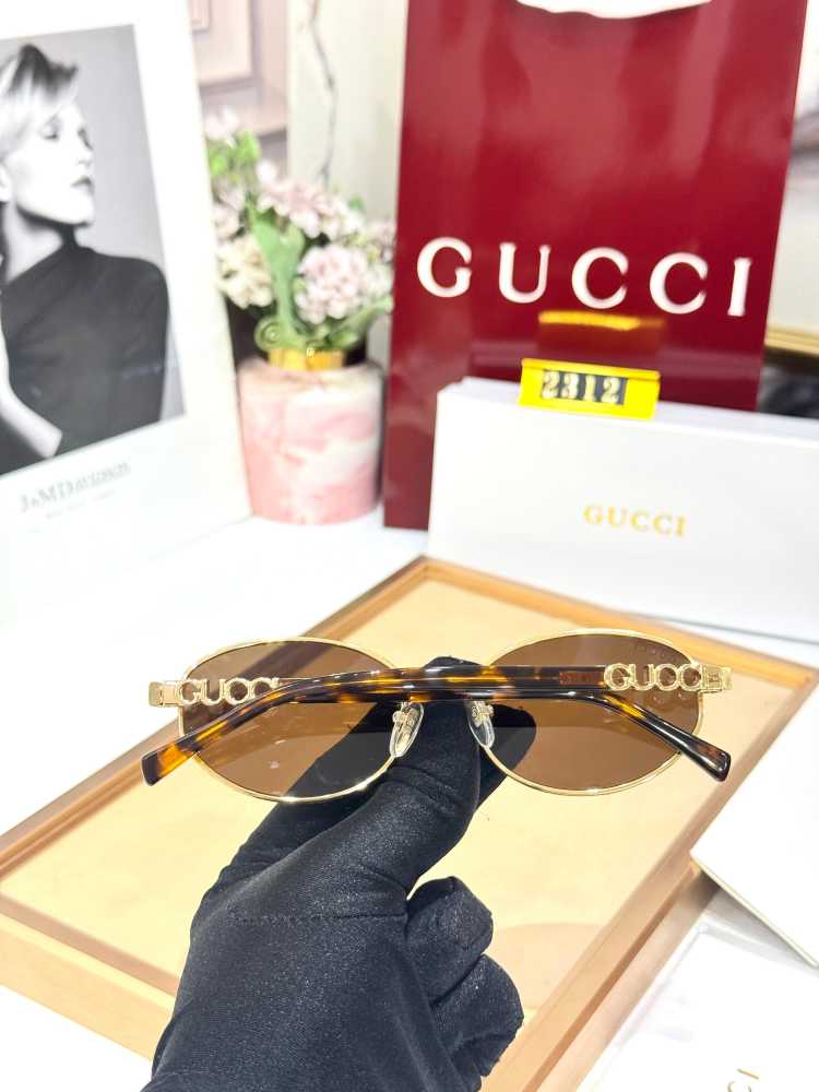 Gucci Brown GG Women's Sunglasses-thumb-3