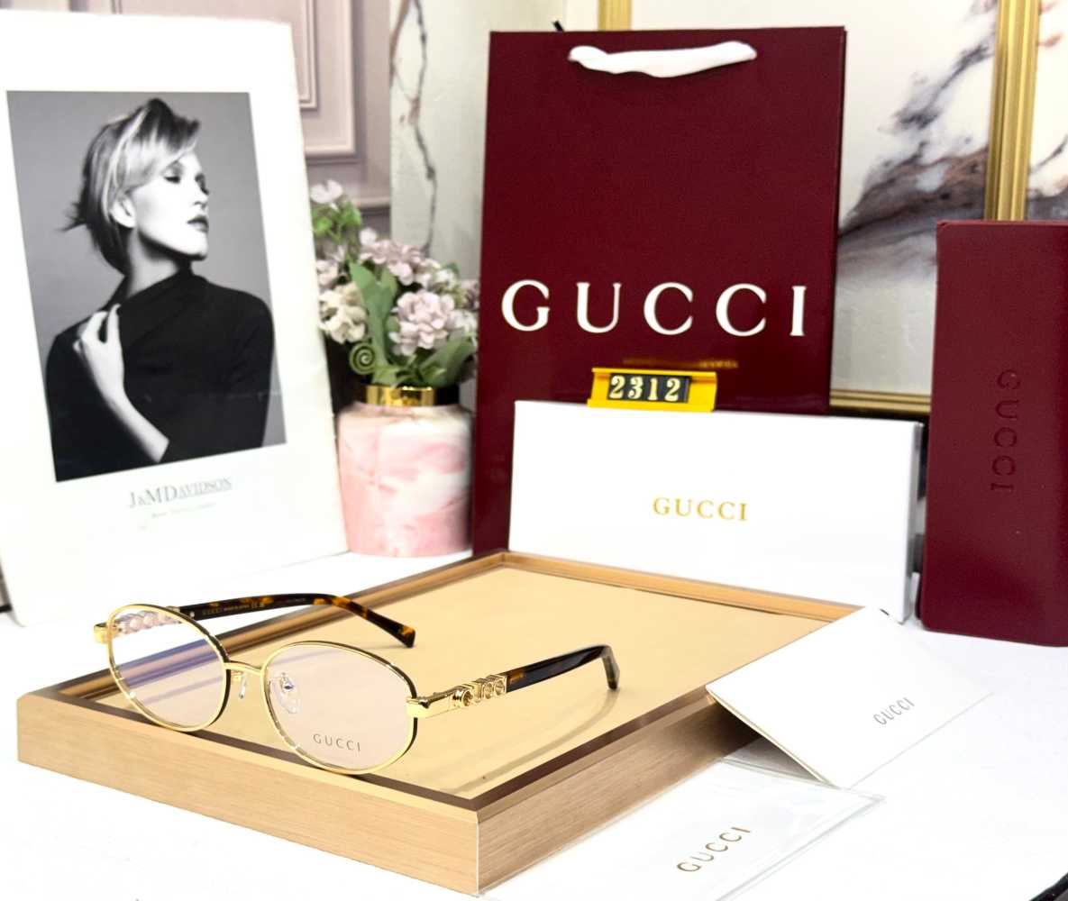 Gucci White GG Women's Sunglasses-thumb-2