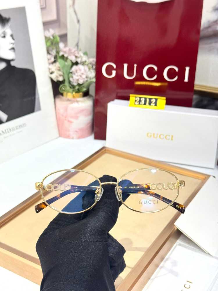 Gucci White GG Women's Sunglasses-thumb-4