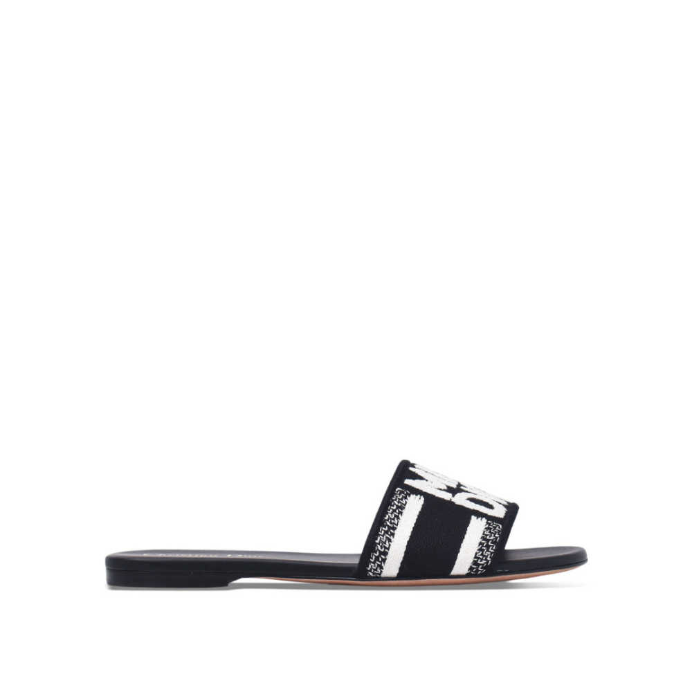 Miss Dior Black Premium Quality Women's Flat Sandals-2