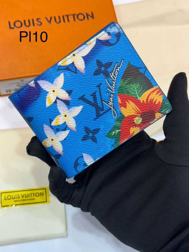 Louis Vuitton Blue Premium Compact Wallet-thumb-0