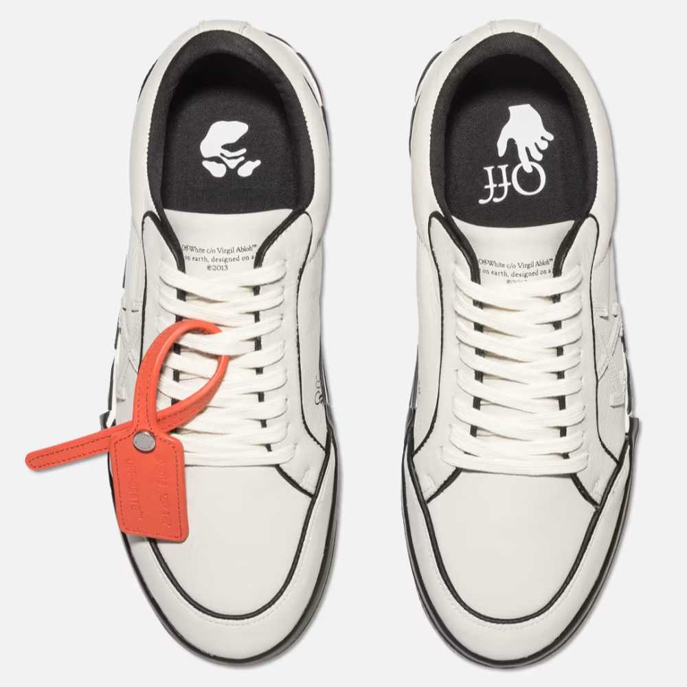 Off-White Low Vulcanized Cavas Black Sneakers-thumb-3