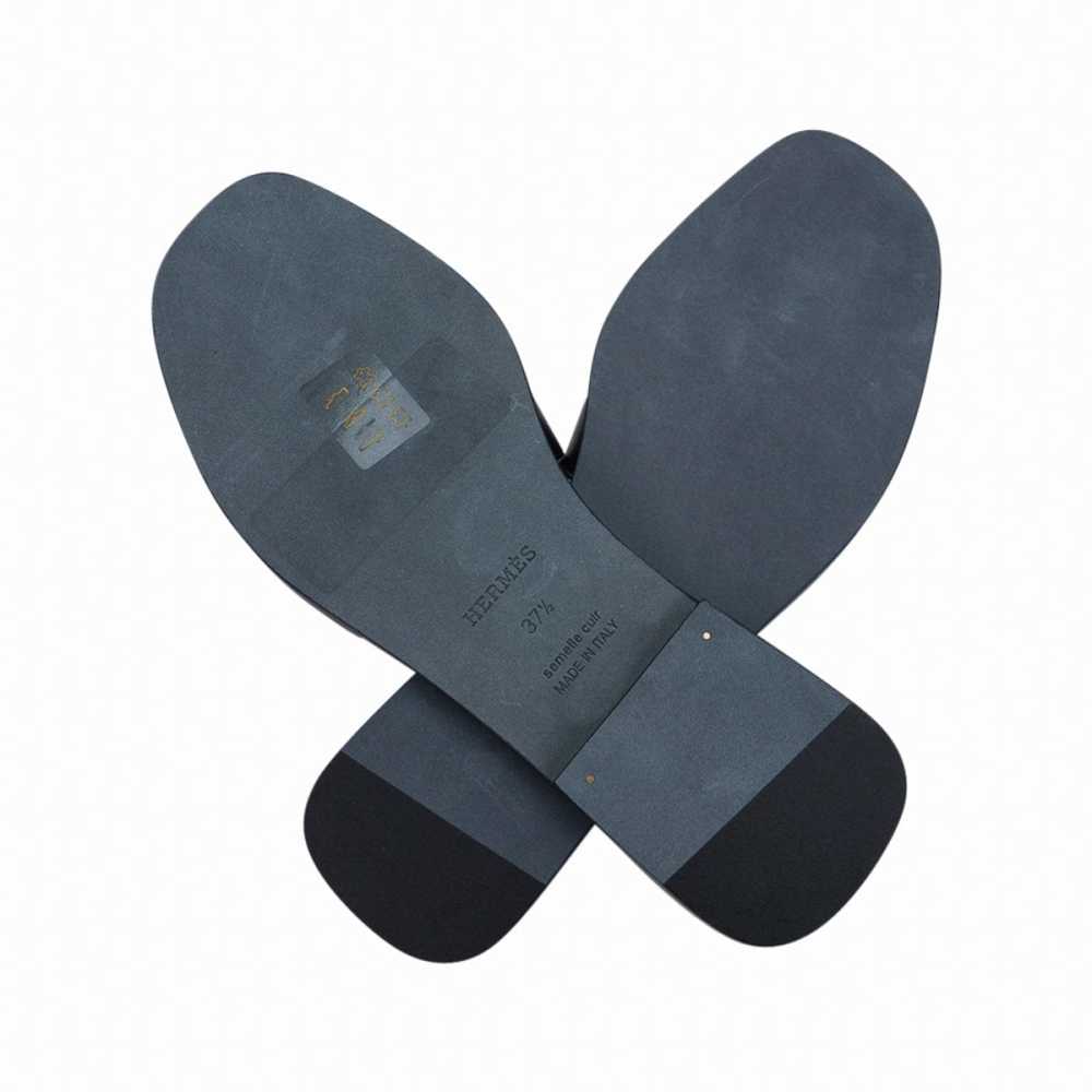 Hermes Black Premium Quality Women's Flat Sandals-thumb-5