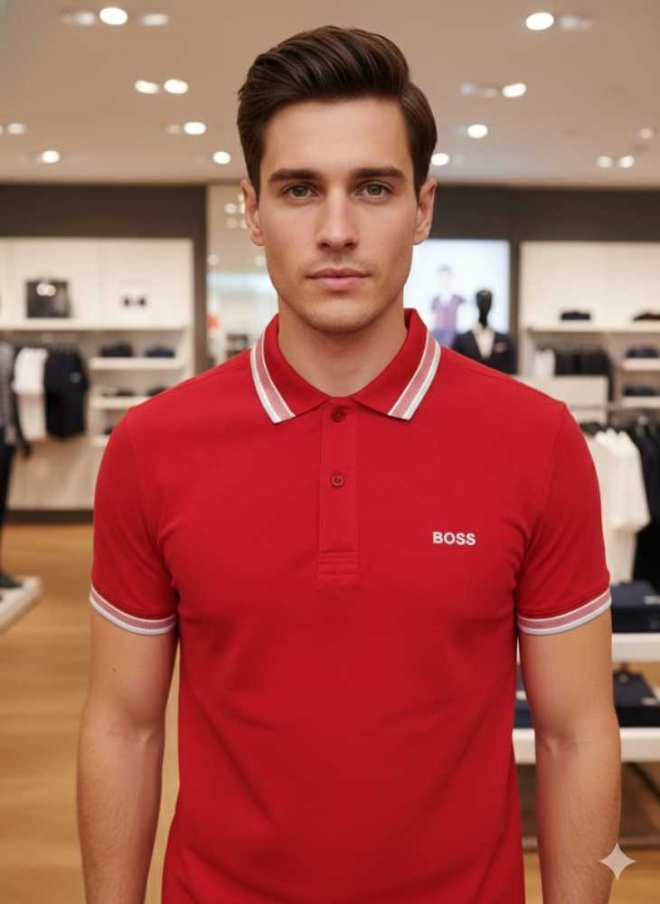 Hugo Boss Red Premium Quality Tees-thumb-1