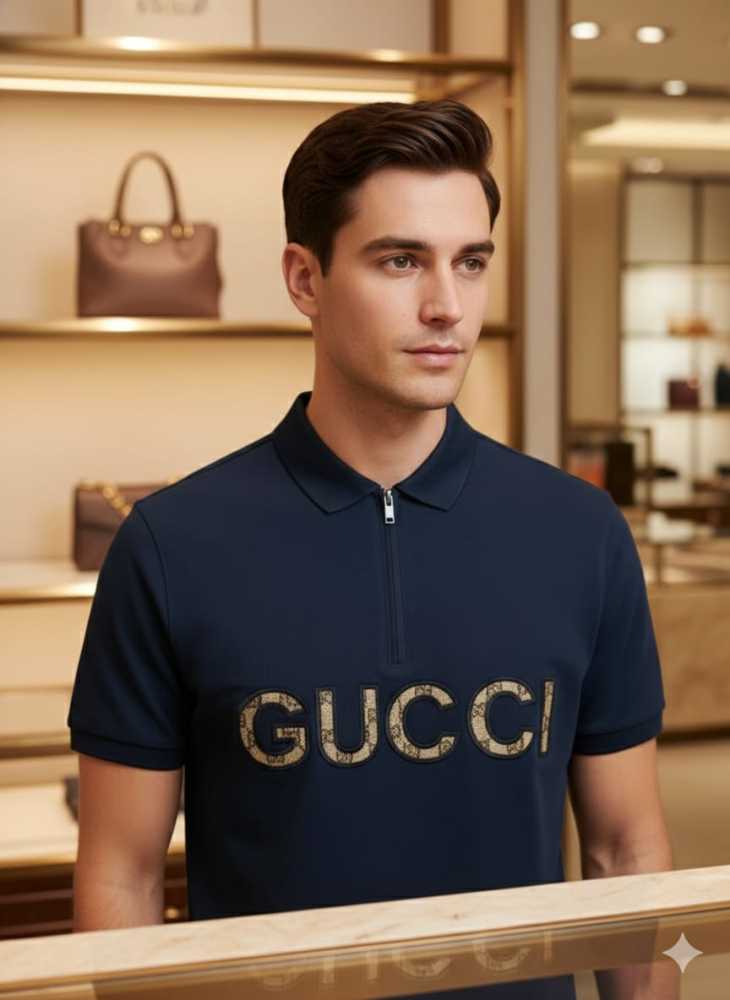 Gucci Teal Blue Premium Quality T-shirt-thumb-1