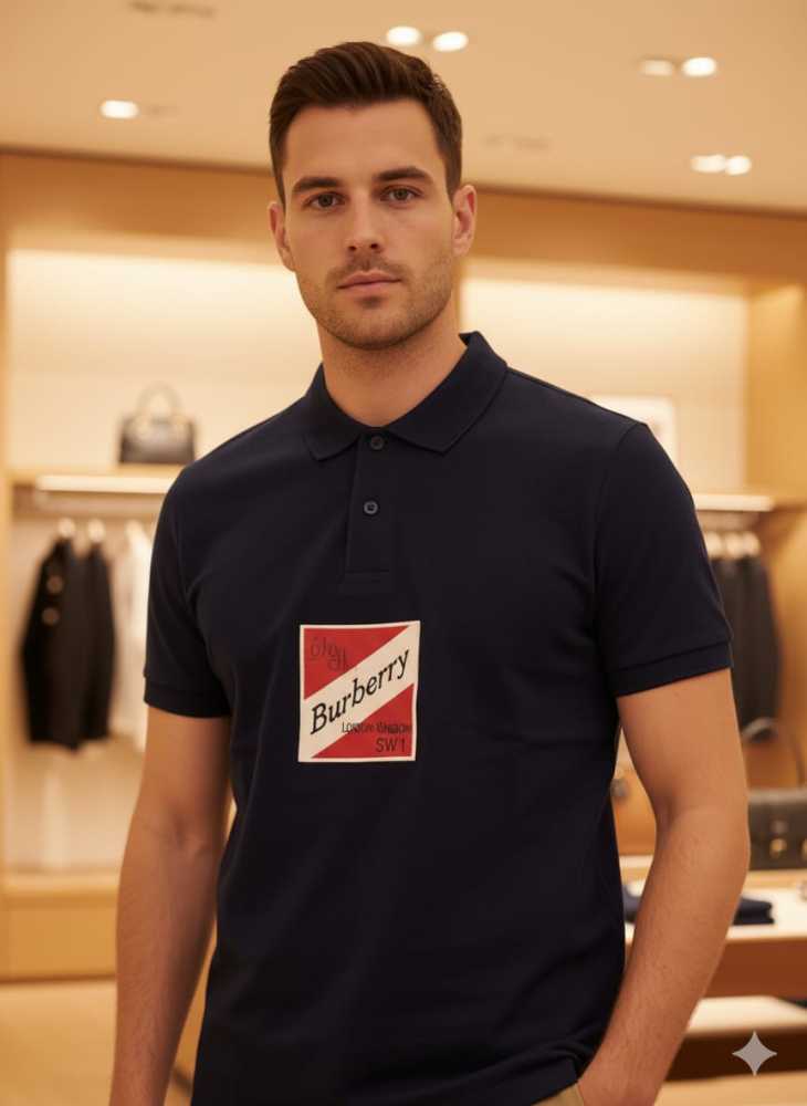 Burberry Black Premium Exclusive Polo T-shirt-1