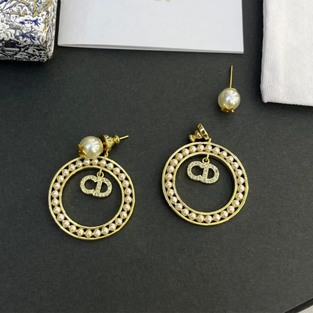 Christian Dior Tribales Hoop Earrings-thumb-0