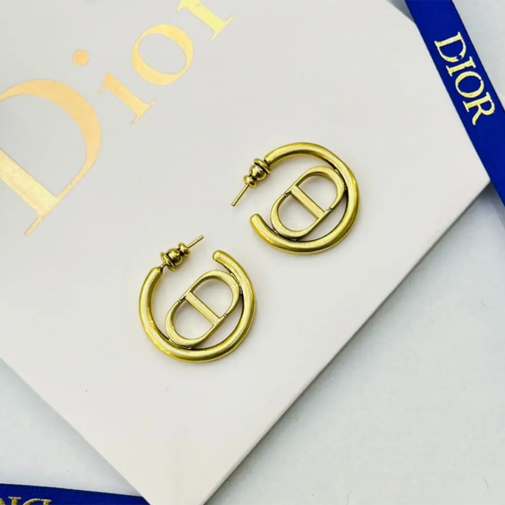 Christian Dior 30 Montaigne Hoop Earrings-thumb-0