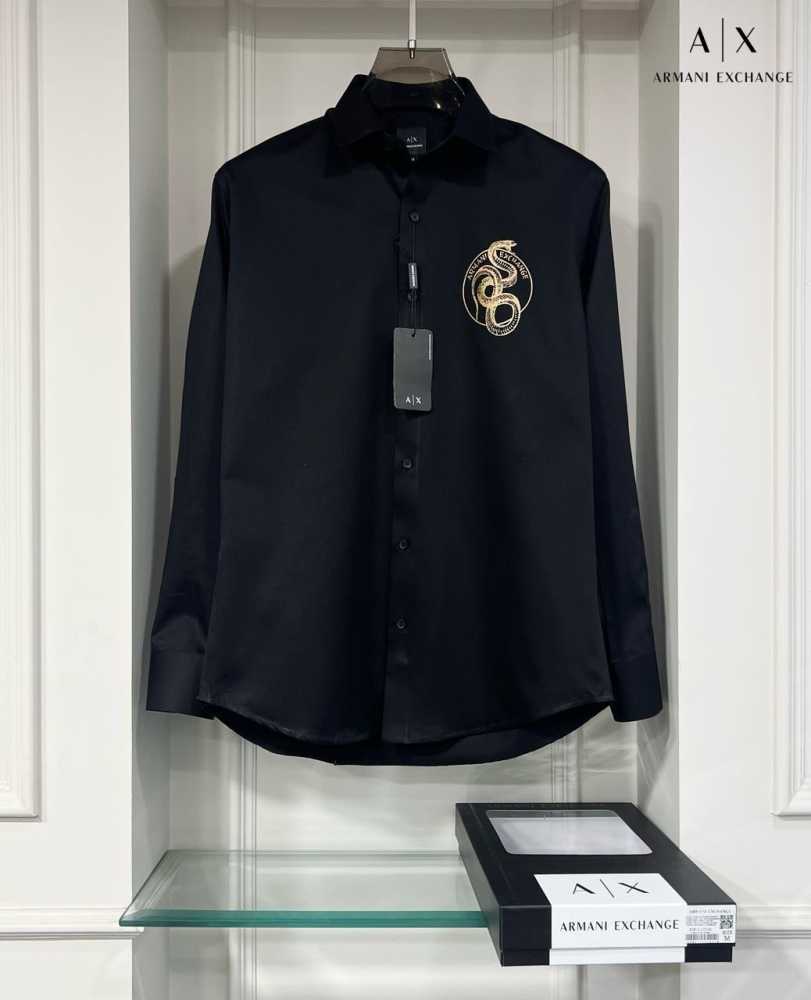 Armani Exchange Black Premium Quality Cotton Shirt-1