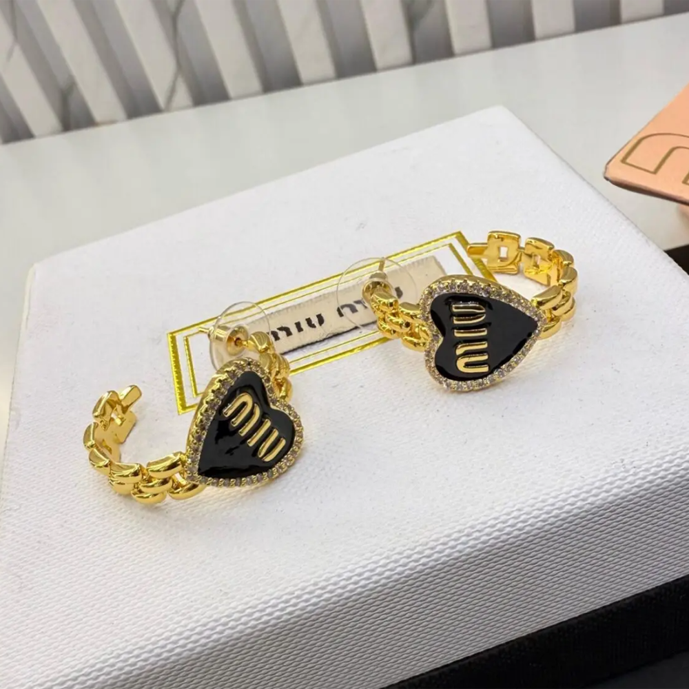 Miu Miu Heart Motif Earrings-thumb-0