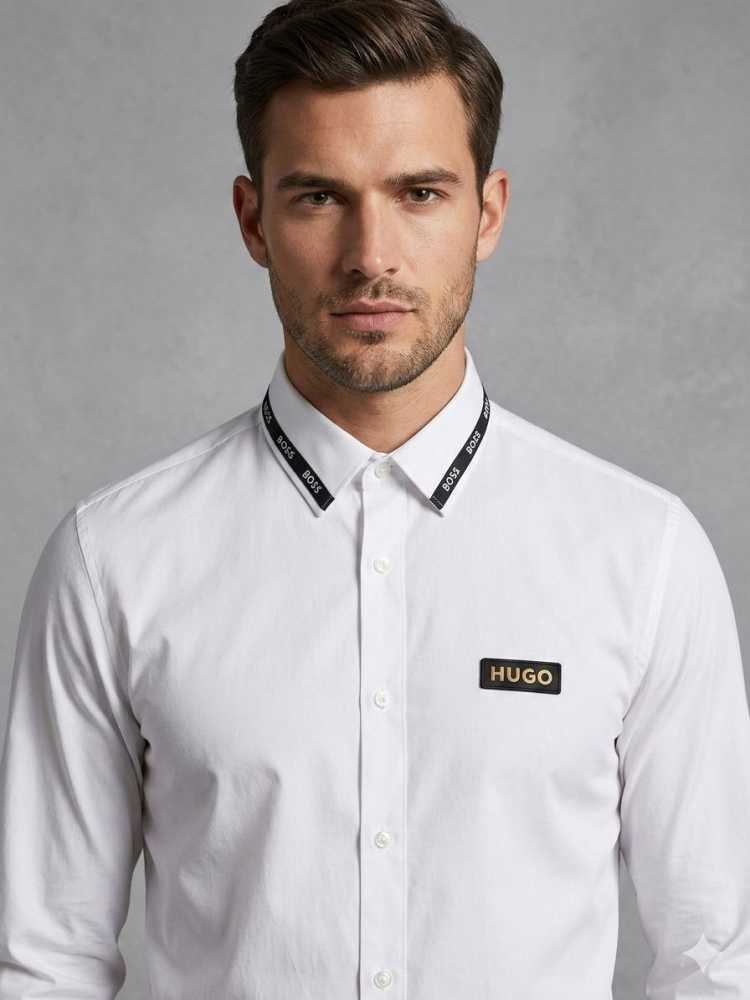 Hugo Boss White Premium Quality Shirt