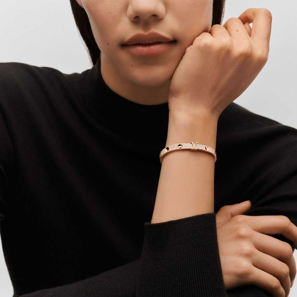 Louis Vuitton Rose Gold Empreinte Medium Bracelet-1
