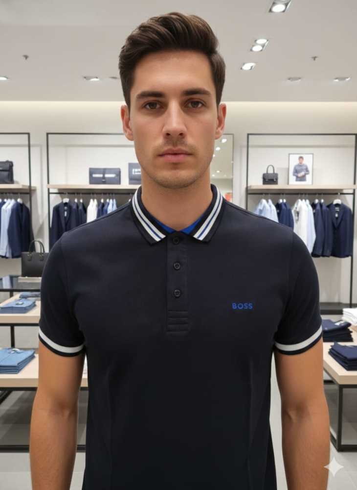 Hugo Boss Blue Premium Quality Tees-thumb-1