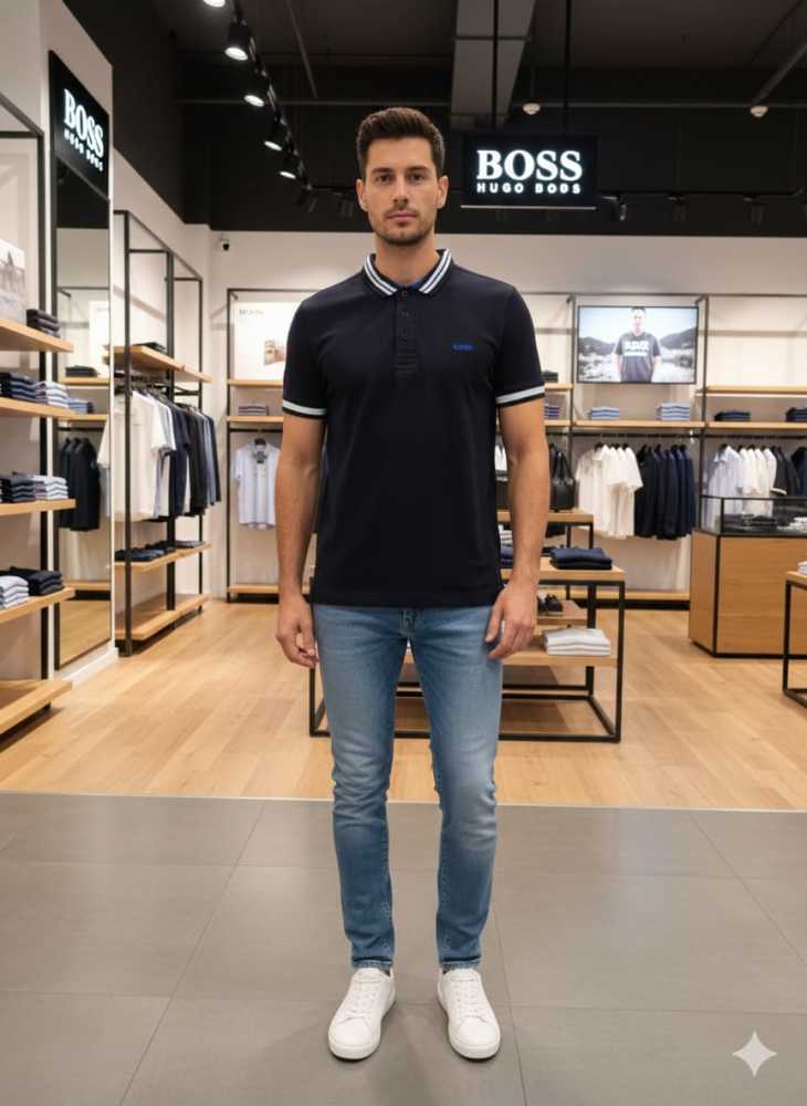 Hugo Boss Blue Premium Quality Tees-thumb-0