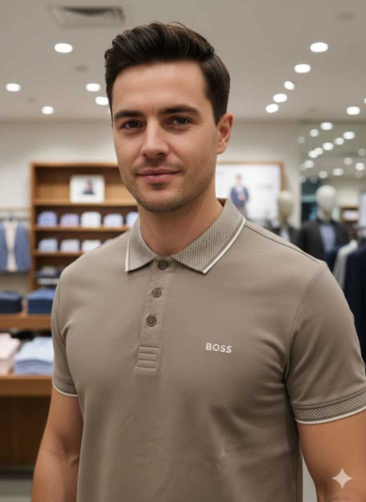 Hugo Boss Brown Premium Quality Tees-1