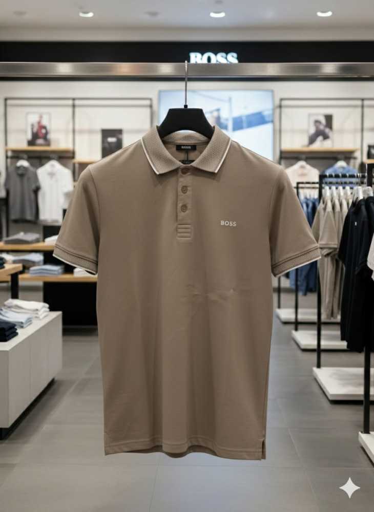 Hugo Boss Brown Premium Quality Tees-3