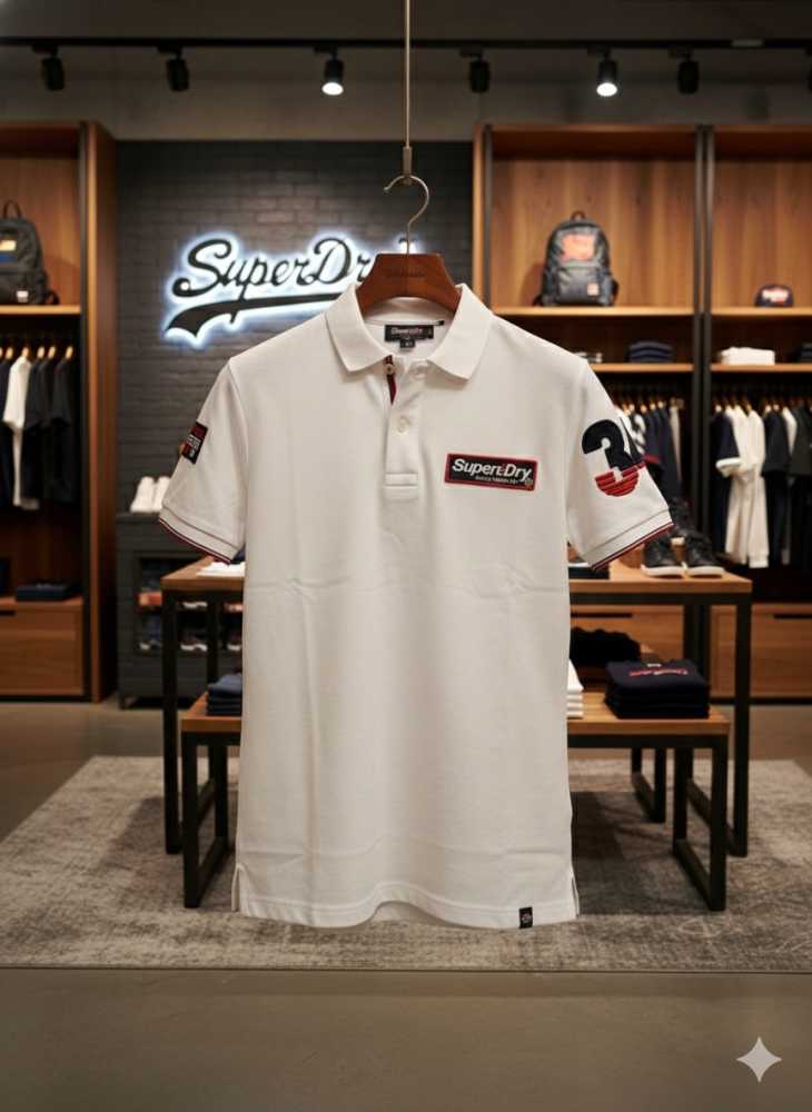 Superdry White Premium Quality Tees-3