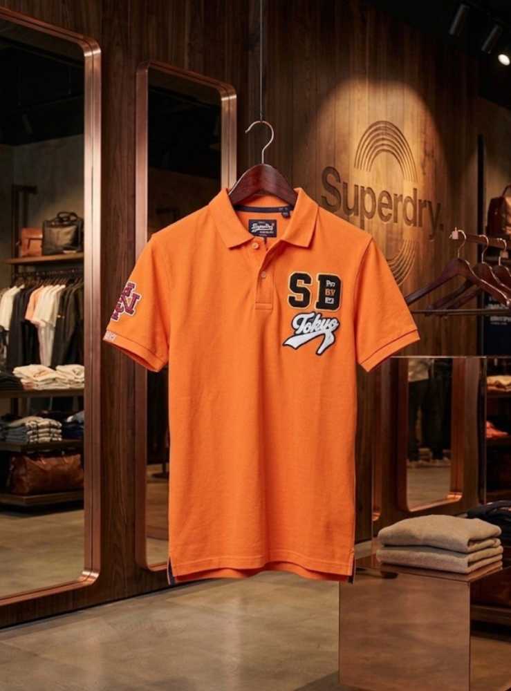 Superdry Orange Premium Quality Tees-3