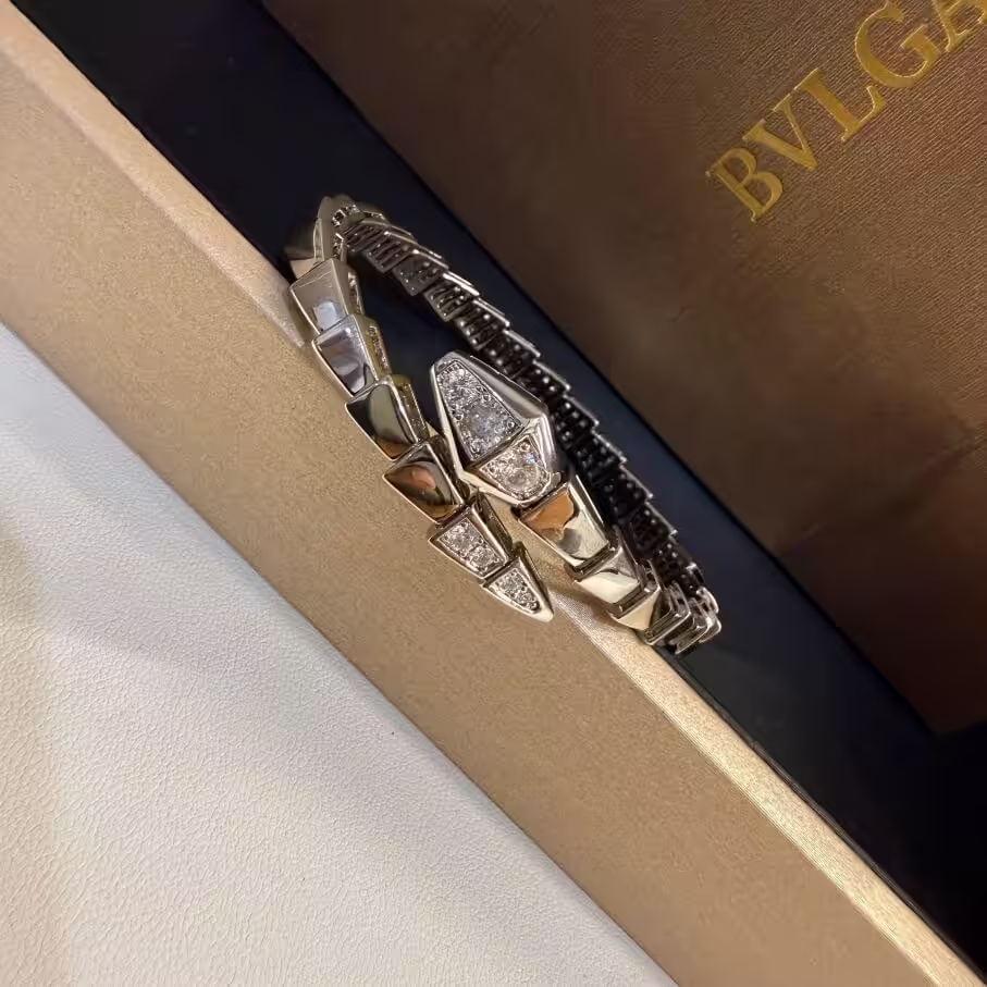 Bvlgari Serpenti Viper 18k White Gold Bracelet-thumb-0