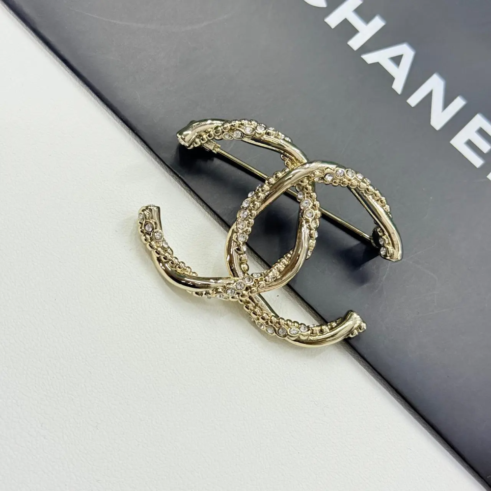 Chanel CC Strass Brooch-thumb-0