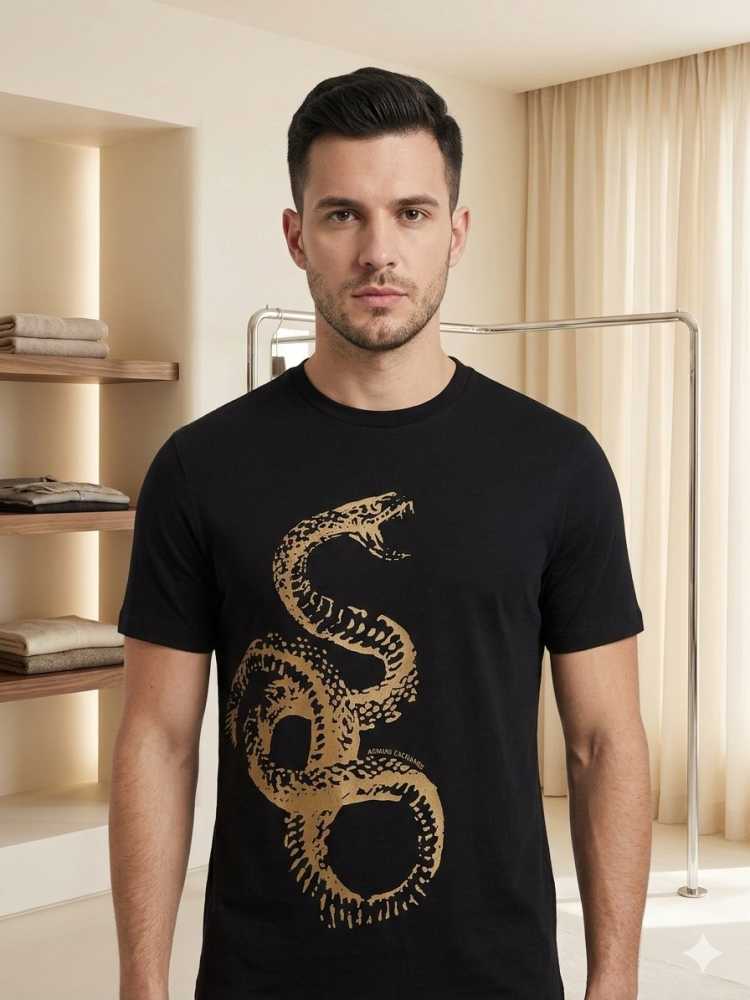 Armani Exchange Black Premium Quality T-Shirt-thumb-0