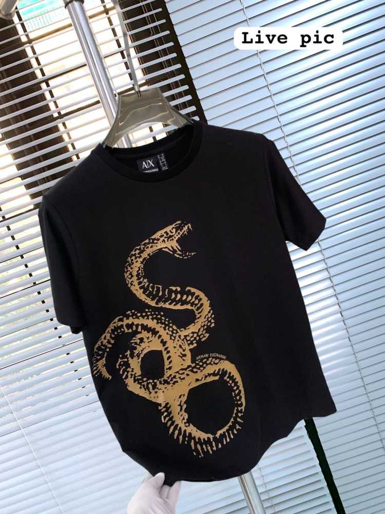 Armani Exchange Black Premium Quality T-Shirt-thumb-1