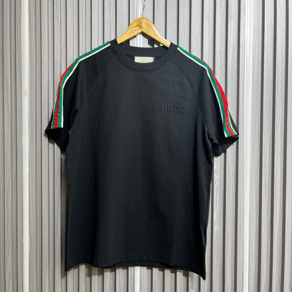 Gucci Printed Black Cotton T-shirt-thumb-0