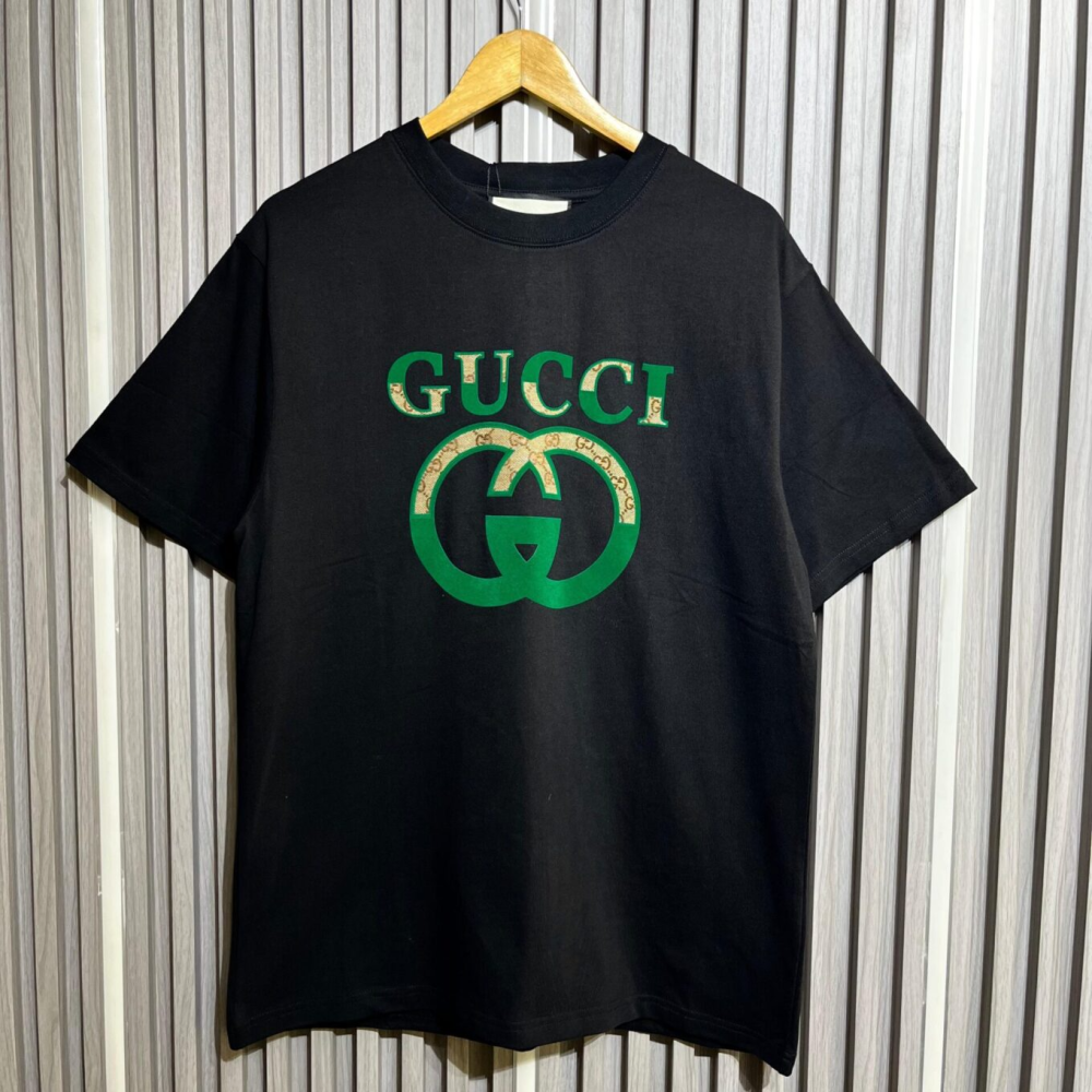Gucci Interlocking G Graphic Black T-Shirt-thumb-0