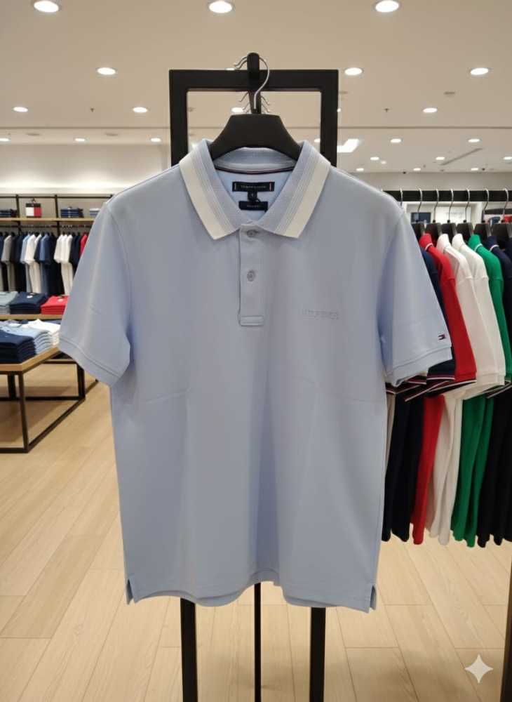 Tommy Hilfiger Sky Blue Premium Quality Tees-thumb-2