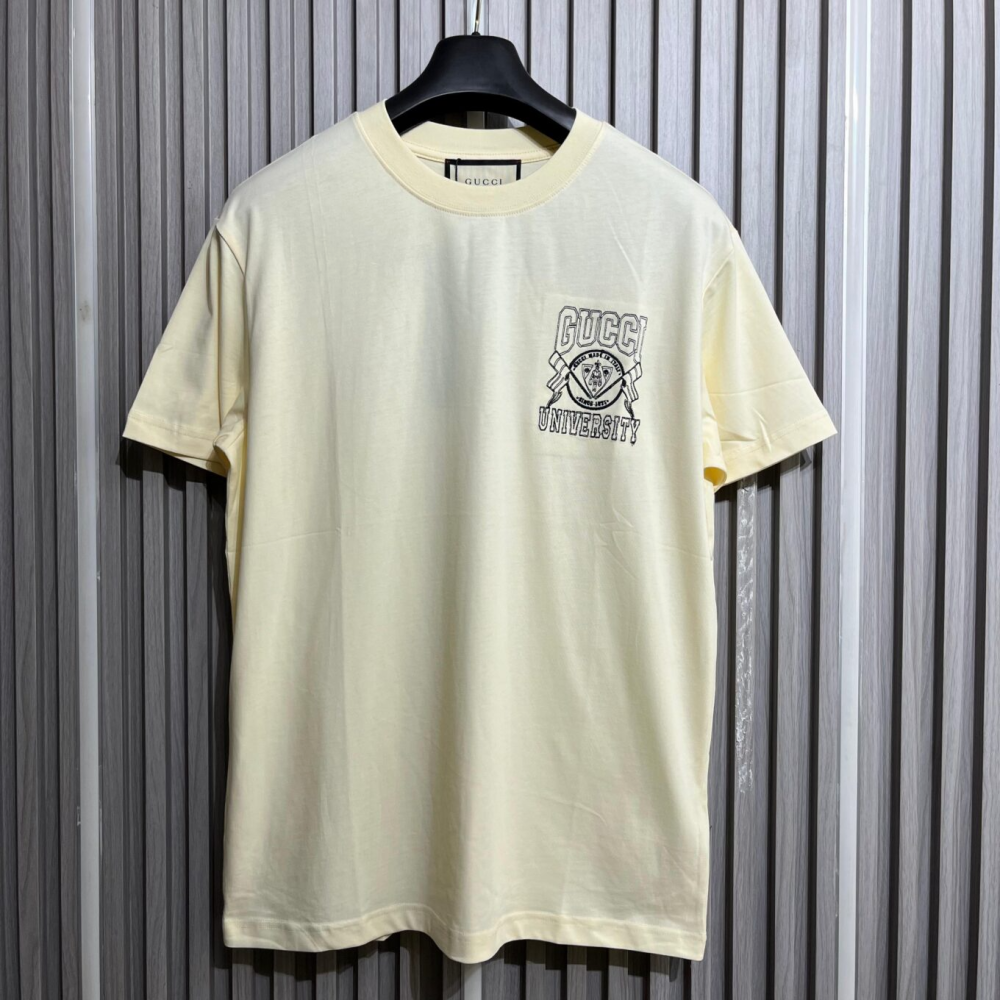 Gucci University Logo Cream T-Shirt-thumb-0