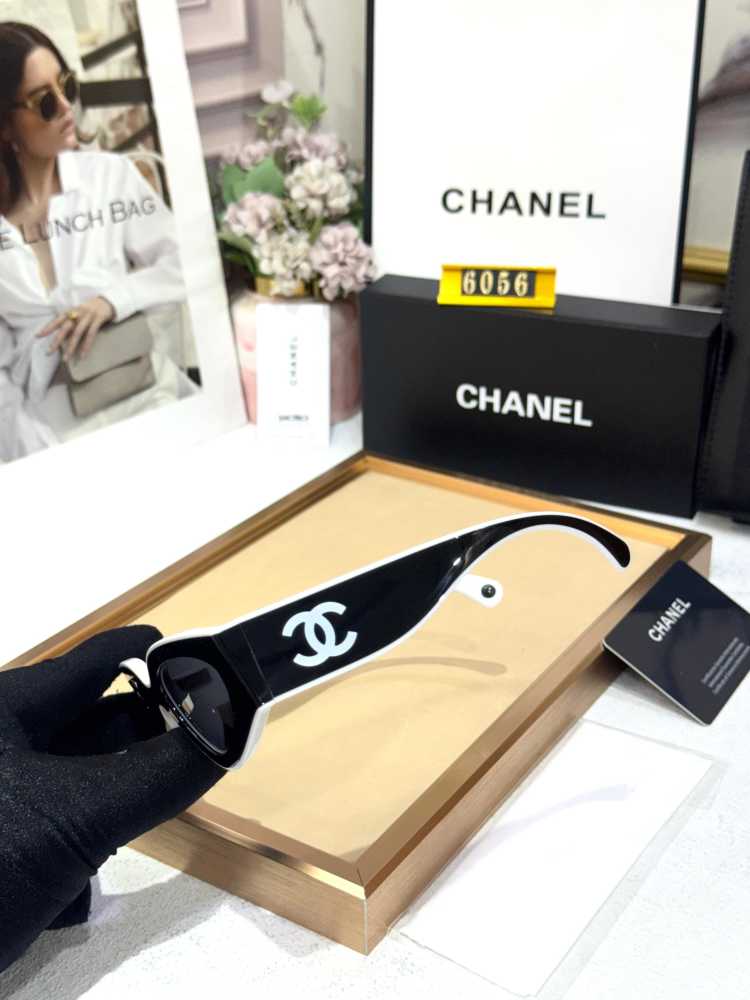 Chanel White Premium Women's Sunglasses-thumb-2
